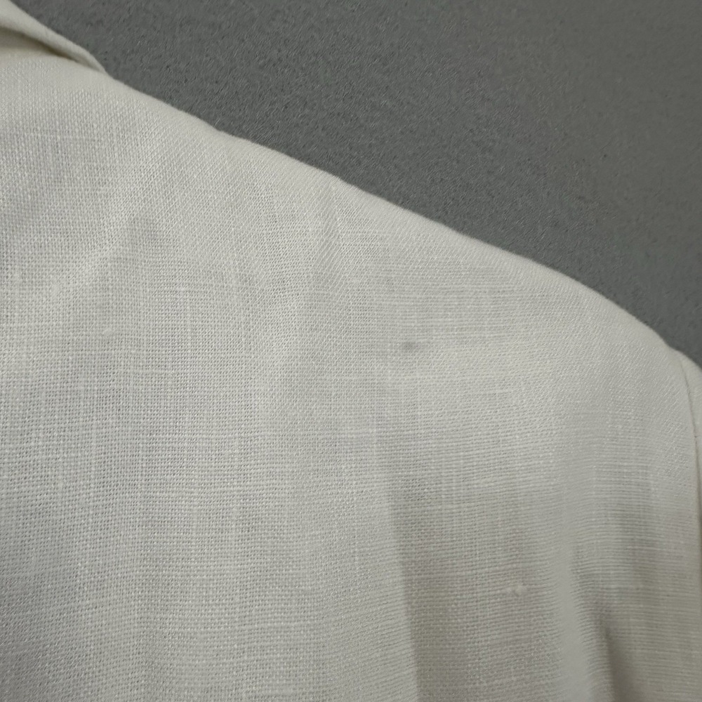 Lauren Ralph Lauren White Linen Blazer Career Minimalist Women's Size 14 - READ - Picture 9 of 16